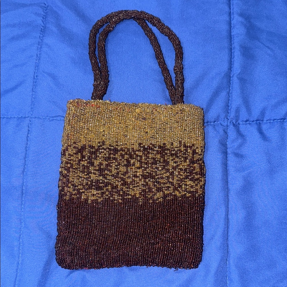 Elegant Brown Cache Beaded Women's Bag